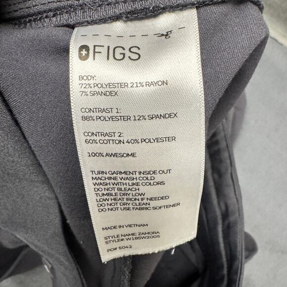Figs Scrub Pants Womens Small Zamora Jogger Charcoal Gray + Pockets Comfy - Picture 6 of 9